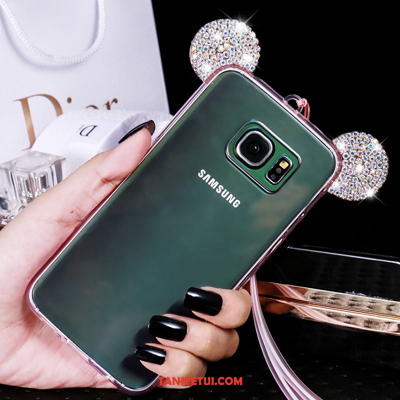 Etui Samsung Galaxy S6 Edge Ochraniacz Rhinestone Luksusowy, Futerał Samsung Galaxy S6 Edge Silikonowe Telefon Komórkowy Gwiazda