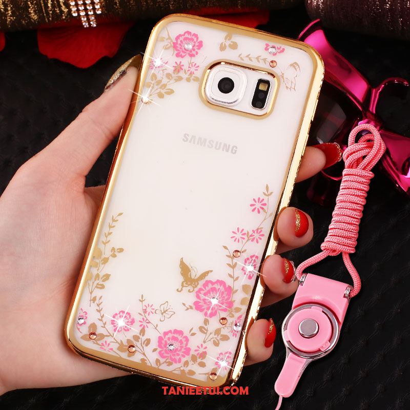 Etui Samsung Galaxy S6 Gwiazda Miękki Granica, Futerał Samsung Galaxy S6 Telefon Komórkowy Złoto Ochraniacz