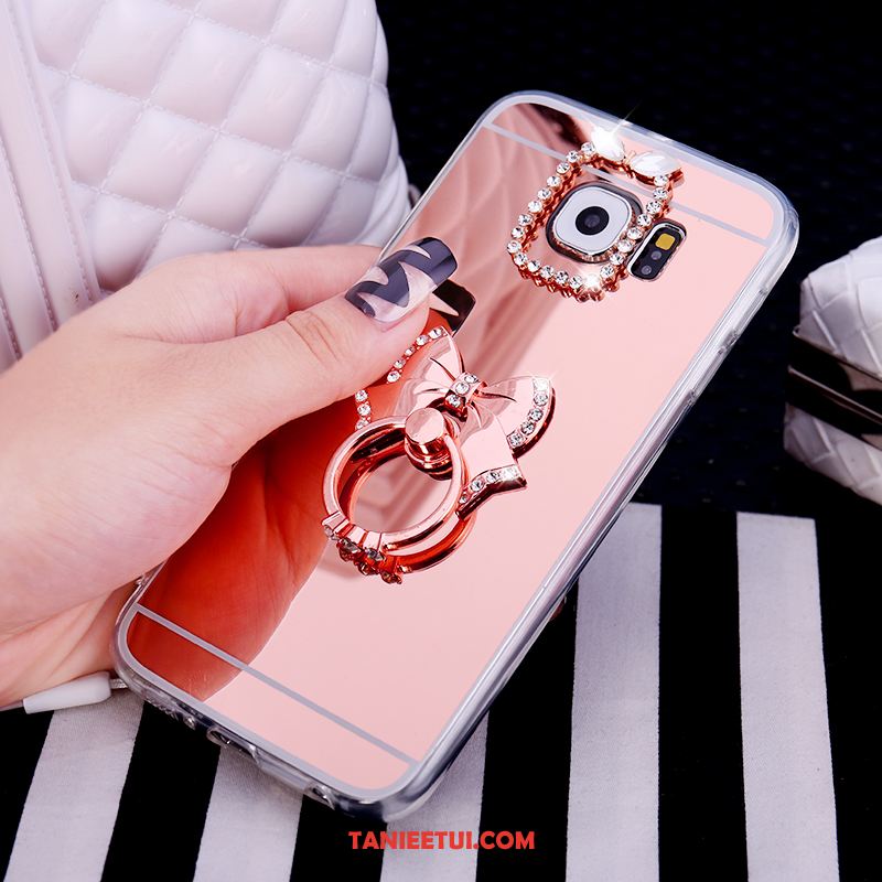 Etui Samsung Galaxy S6 Gwiazda Silikonowe Telefon Komórkowy, Futerał Samsung Galaxy S6 Tylna Pokrywa Lustro Różowe