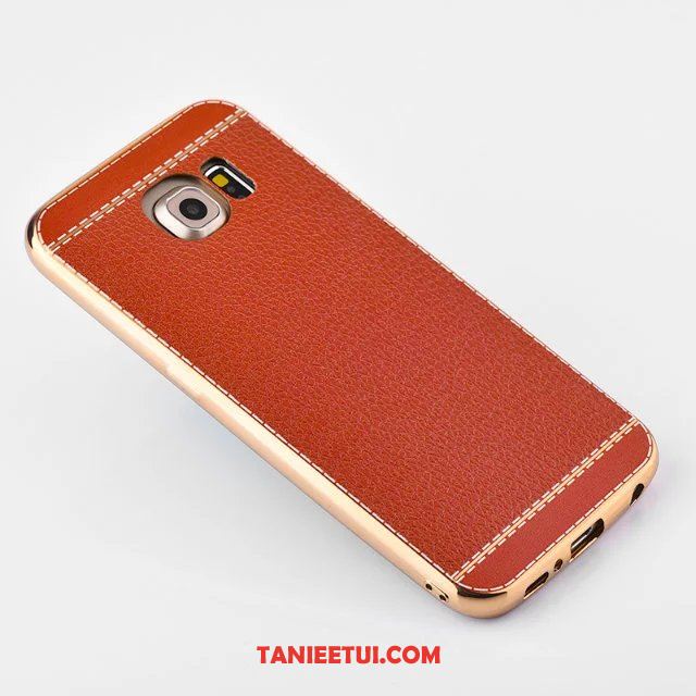Etui Samsung Galaxy S6 Skóra Telefon Komórkowy Miękki, Obudowa Samsung Galaxy S6 Gwiazda Czerwony All Inclusive