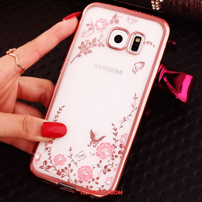 Etui Samsung Galaxy S6 Telefon Komórkowy Pawie Silikonowe, Futerał Samsung Galaxy S6 Czerwony Wspornik Tendencja