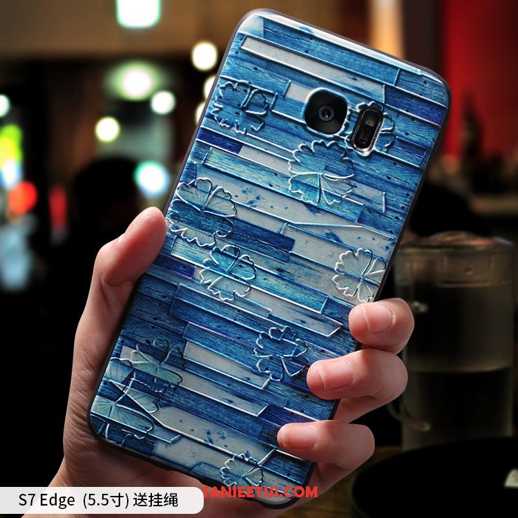 Etui Samsung Galaxy S7 Edge Kreatywne Gwiazda Silikonowe, Obudowa Samsung Galaxy S7 Edge Telefon Komórkowy Niebieski Anti-fall