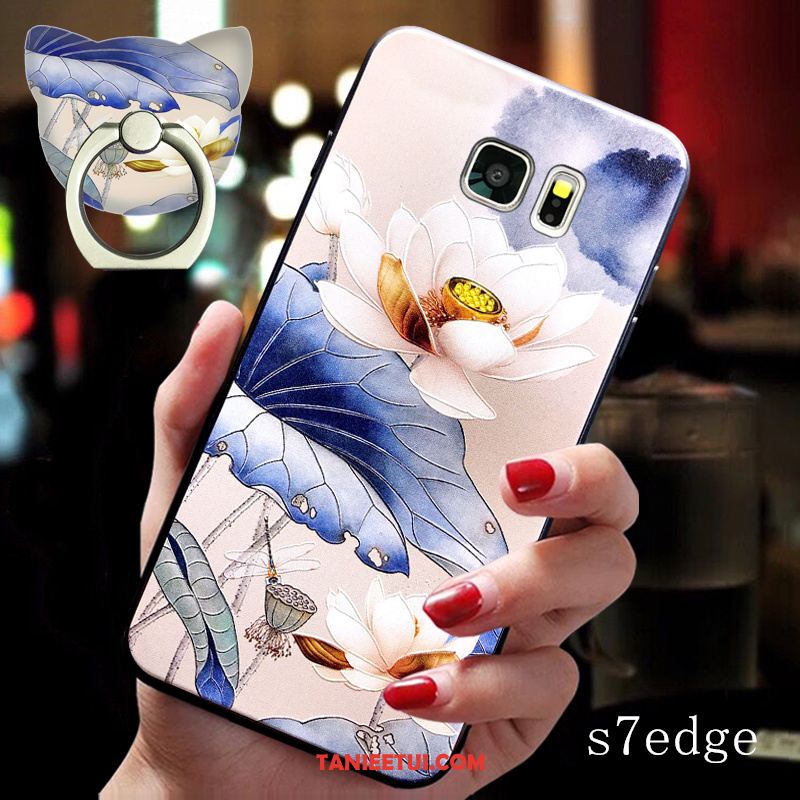 Etui Samsung Galaxy S7 Edge Wiszące Ozdoby Anti-fall Klamra, Futerał Samsung Galaxy S7 Edge Chiński Styl Gwiazda Silikonowe