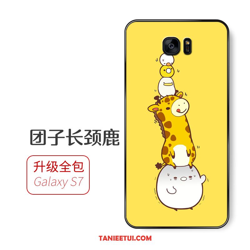 Etui Samsung Galaxy S7 Gwiazda Telefon Komórkowy Żółty, Futerał Samsung Galaxy S7 Miękki Anti-fall Kreskówka