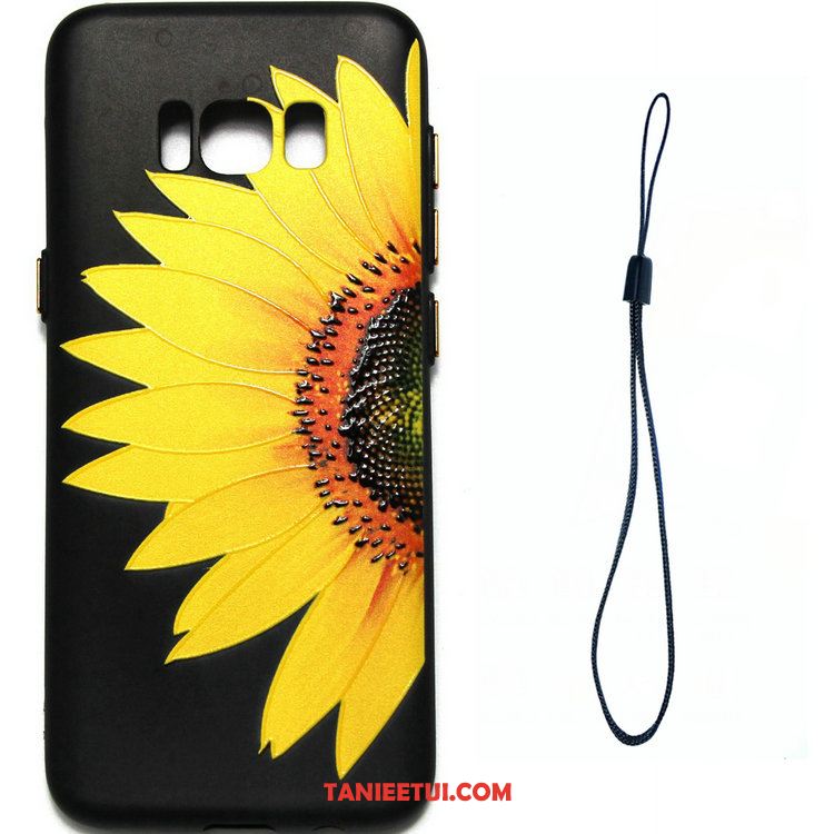 Etui Samsung Galaxy S8 Czarny Relief Ochraniacz, Futerał Samsung Galaxy S8 Telefon Komórkowy Kolor Słonecznik
