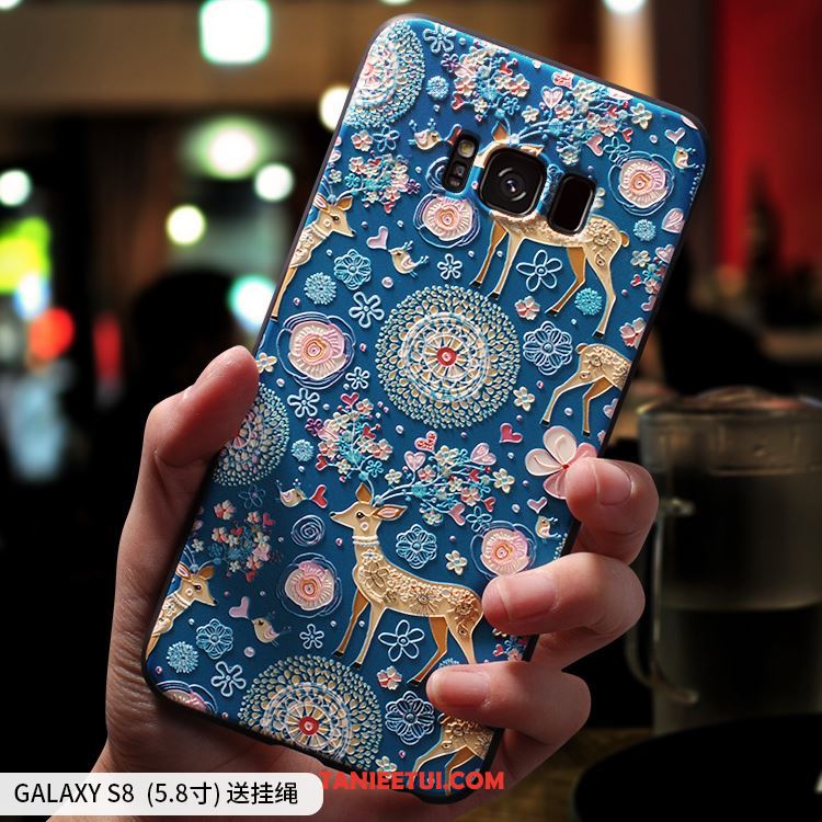 Etui Samsung Galaxy S8 Relief Kreskówka Miękki, Pokrowce Samsung Galaxy S8 Niebieski Ochraniacz Telefon Komórkowy
