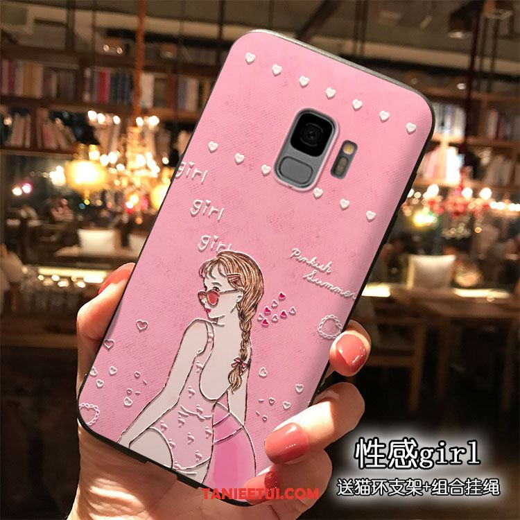 Etui Samsung Galaxy S9 Kreskówka Różowe Osobowość, Obudowa Samsung Galaxy S9 Silikonowe Piękny Wspornik