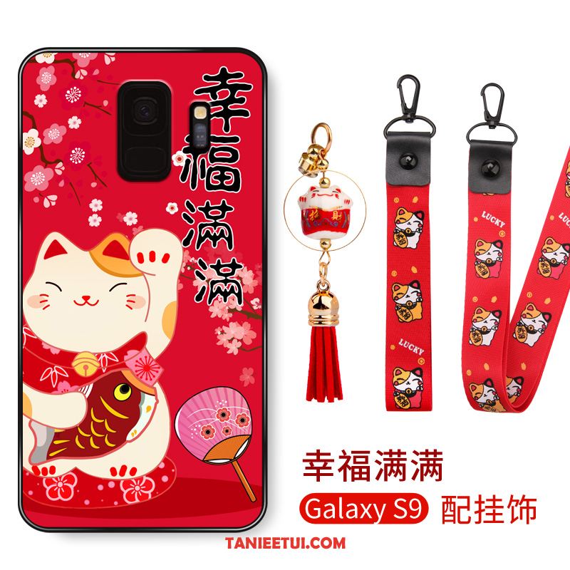 Etui Samsung Galaxy S9 Silikonowe Ochraniacz Anti-fall, Futerał Samsung Galaxy S9 Czerwony Telefon Komórkowy Kotek