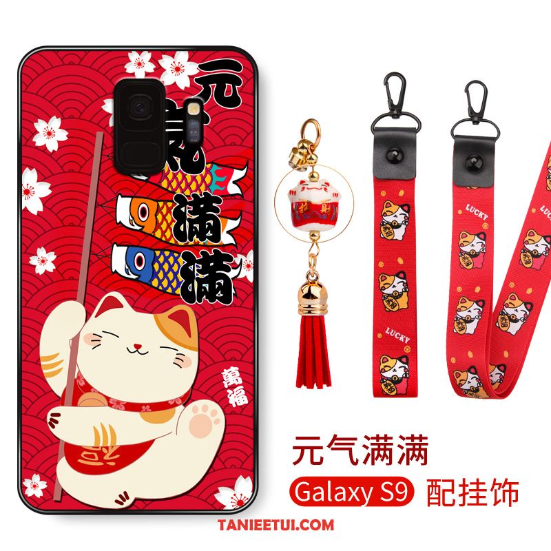 Etui Samsung Galaxy S9 Silikonowe Ochraniacz Anti-fall, Futerał Samsung Galaxy S9 Czerwony Telefon Komórkowy Kotek
