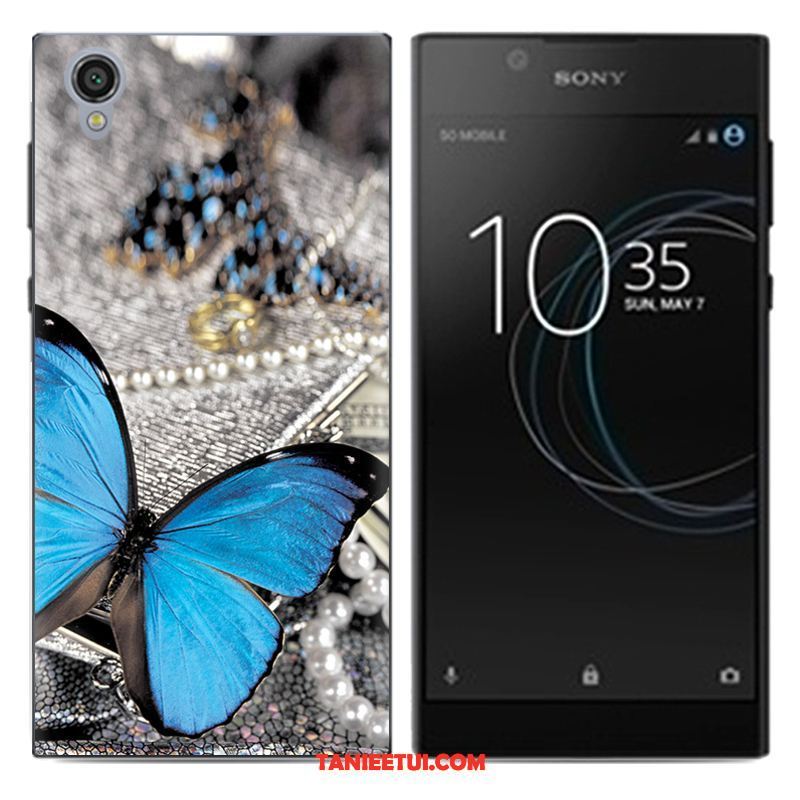 Etui Sony Xperia L1 Niebieski Kreskówka Kreatywne, Futerał Sony Xperia L1 Tendencja Telefon Komórkowy Beige