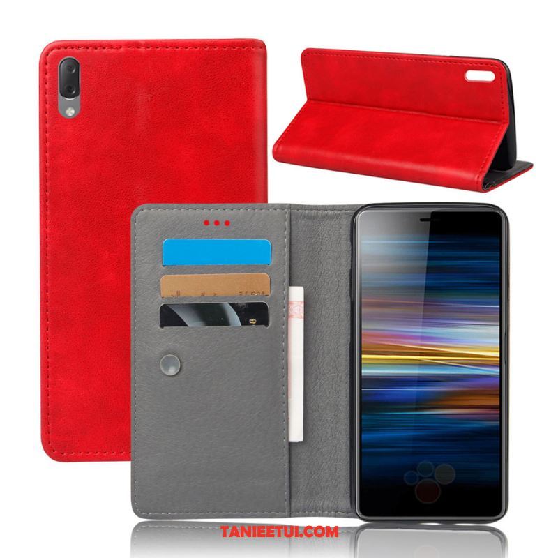 Etui Sony Xperia L3 Skóra Jakość Ochraniacz, Futerał Sony Xperia L3 Telefon Komórkowy All Inclusive Czerwony