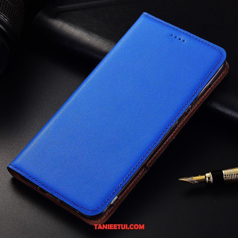 Etui Sony Xperia Xz1 Compact Ochraniacz Prawdziwa Skóra Niebieski, Obudowa Sony Xperia Xz1 Compact Skórzany Futerał Telefon Komórkowy
