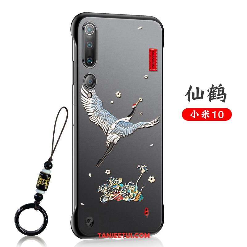 Etui Xiaomi Mi 10 Chiński Styl Mały Telefon Komórkowy, Pokrowce Xiaomi Mi 10 Czerwony Netto Zakochani Cienkie Beige