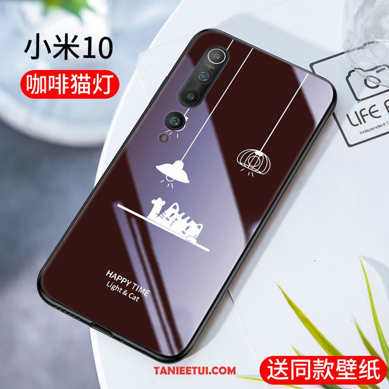 Etui Xiaomi Mi 10 Telefon Komórkowy Kreskówka Osobowość, Futerał Xiaomi Mi 10 Ochraniacz Anti-fall Modna Marka Beige