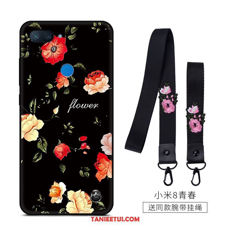 Etui Xiaomi Mi 8 Lite Kwiaty Kreatywne Anti-fall, Pokrowce Xiaomi Mi 8 Lite Młodzież Świeży Proste Beige