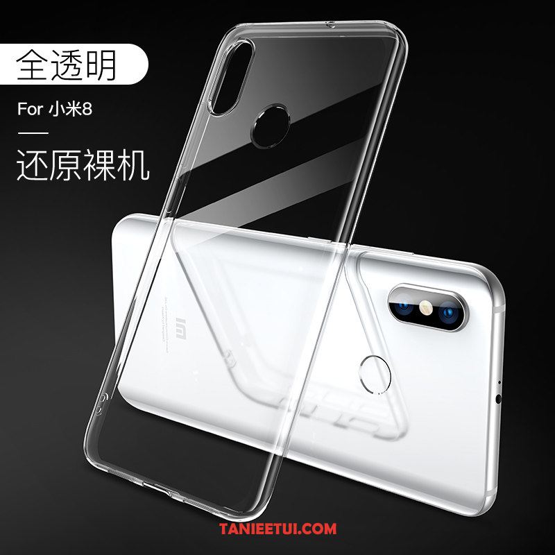 Etui Xiaomi Mi 8 Nubuku Telefon Komórkowy Przezroczysty, Futerał Xiaomi Mi 8 Miękki Tendencja Anti-fall Beige