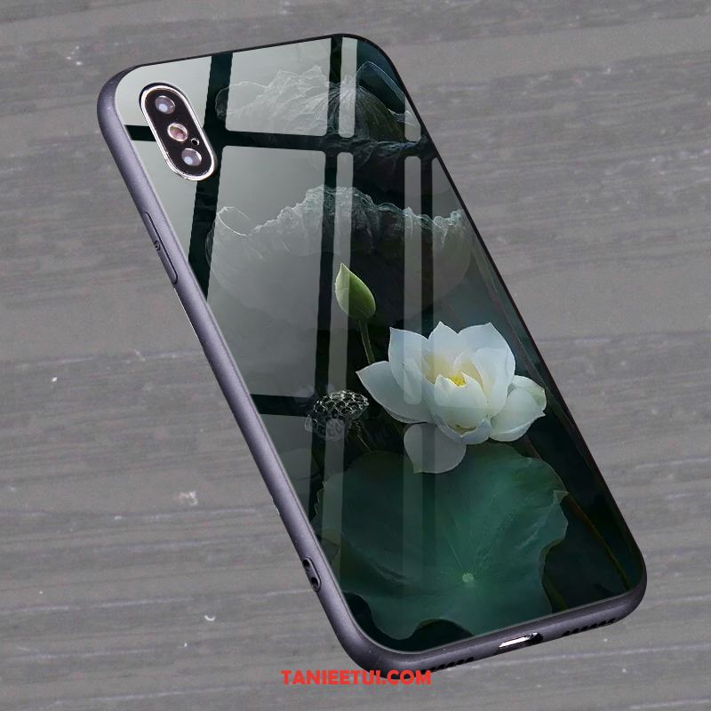 Etui Xiaomi Mi 8 Pro Anti-fall Kwiaty Telefon Komórkowy, Pokrowce Xiaomi Mi 8 Pro Szkło Mały Zielony Beige