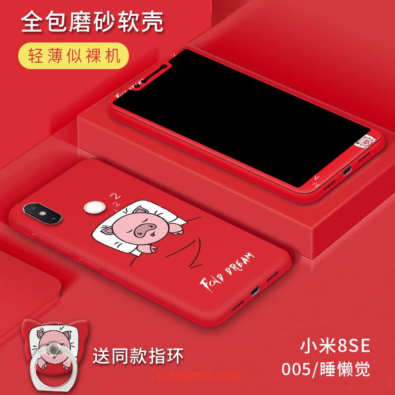 Etui Xiaomi Mi 8 Se Mały Osobowość Ochraniacz, Obudowa Xiaomi Mi 8 Se Nubuku Tendencja Anti-fall Beige