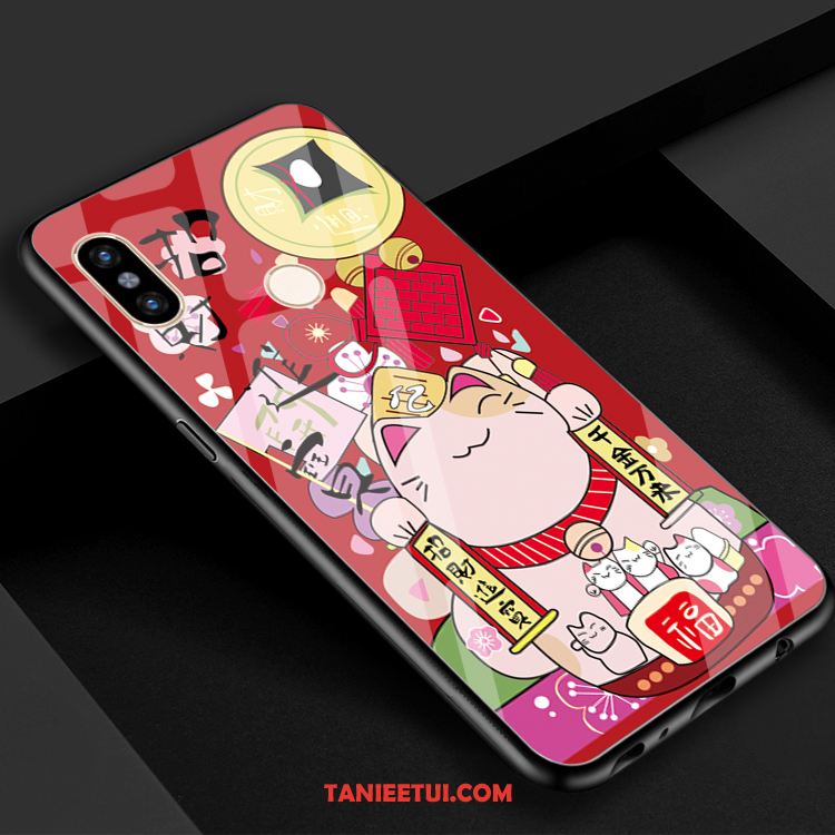 Etui Xiaomi Mi 8 Święto Bogactwo Czerwony, Obudowa Xiaomi Mi 8 Mały Piękny Szkło Beige