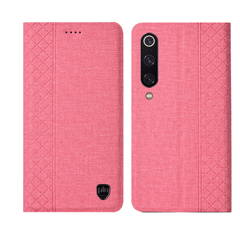 Etui Xiaomi Mi 9 All Inclusive Telefon Komórkowy W Kratę, Obudowa Xiaomi Mi 9 Skórzany Futerał Niebieski Czerwony Beige