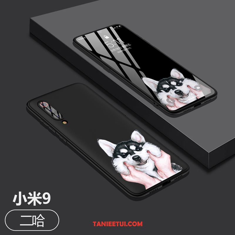 Etui Xiaomi Mi 9 Nubuku Cienkie Miękki, Pokrowce Xiaomi Mi 9 Kreatywne Mały Czarny Beige