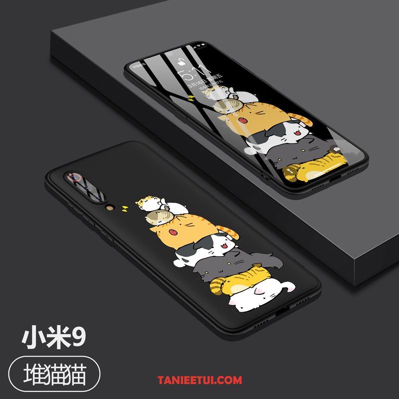 Etui Xiaomi Mi 9 Nubuku Cienkie Miękki, Pokrowce Xiaomi Mi 9 Kreatywne Mały Czarny Beige