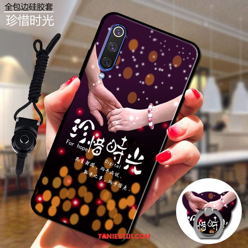 Etui Xiaomi Mi 9 Se Silikonowe Ring Miękki, Futerał Xiaomi Mi 9 Se Mały Purpurowy Tendencja Beige