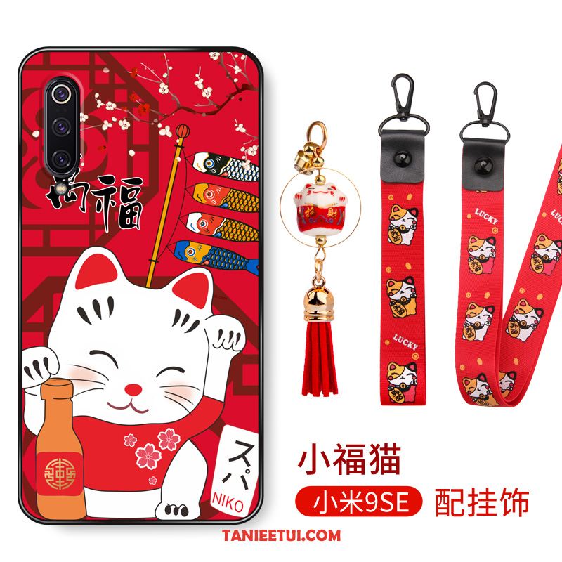 Etui Xiaomi Mi 9 Se Tendencja Mały Ochraniacz, Obudowa Xiaomi Mi 9 Se Czerwony Kreskówka Święto Beige