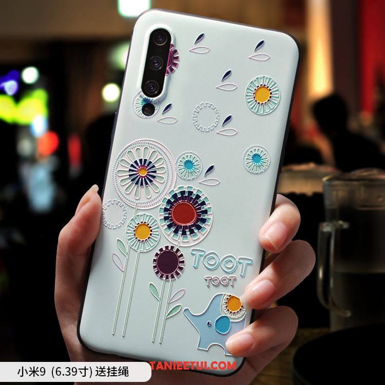 Etui Xiaomi Mi 9 Wiszące Ozdoby Telefon Komórkowy Miękki, Obudowa Xiaomi Mi 9 Anti-fall Silikonowe Nubuku Beige