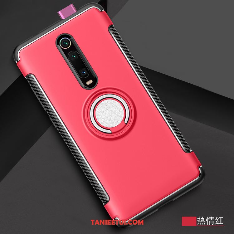 Etui Xiaomi Mi 9t Szkło Hartowane Wspornik Telefon Komórkowy, Futerał Xiaomi Mi 9t Nubuku Wiszące Ozdoby Filmy Beige