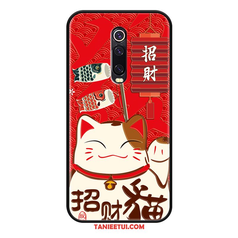 Etui Xiaomi Mi 9t Święto Ochraniacz Relief, Pokrowce Xiaomi Mi 9t Kreatywne Czerwony Kreskówka Beige