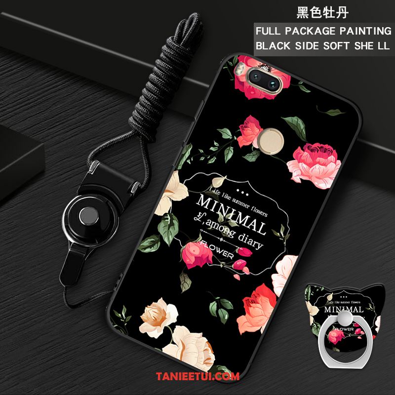 Etui Xiaomi Mi A1 Anti-fall Mały Telefon Komórkowy, Futerał Xiaomi Mi A1 Ring Silikonowe Czarny Beige