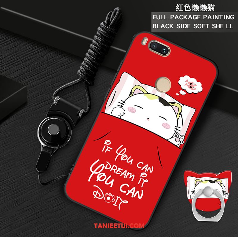 Etui Xiaomi Mi A1 Anti-fall Mały Telefon Komórkowy, Futerał Xiaomi Mi A1 Ring Silikonowe Czarny Beige