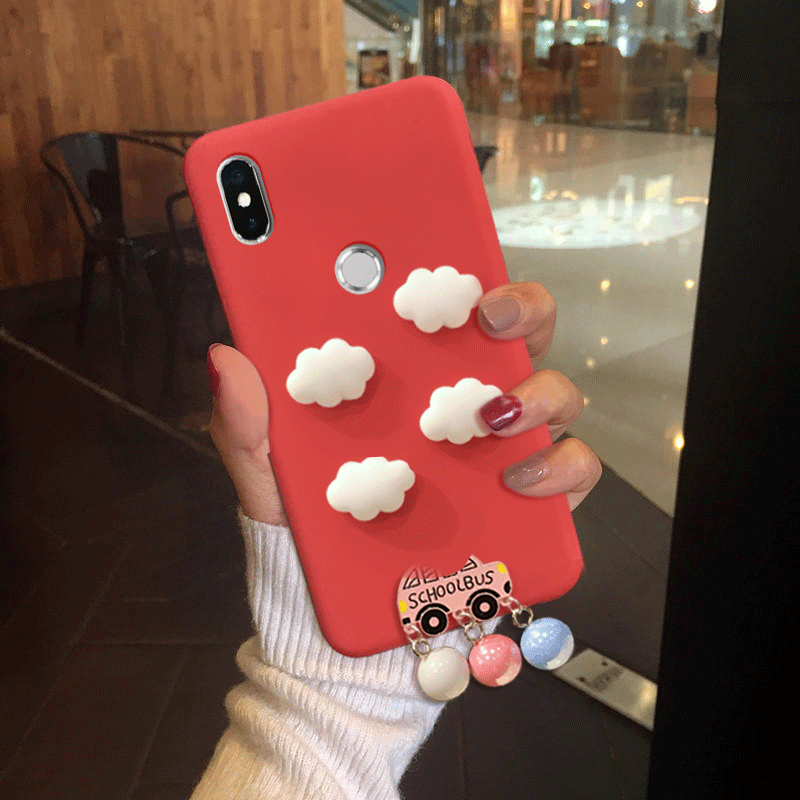 Etui Xiaomi Mi A2 Anti-fall Wzór Osobowość, Obudowa Xiaomi Mi A2 Różowe Kreatywne Nubuku Beige