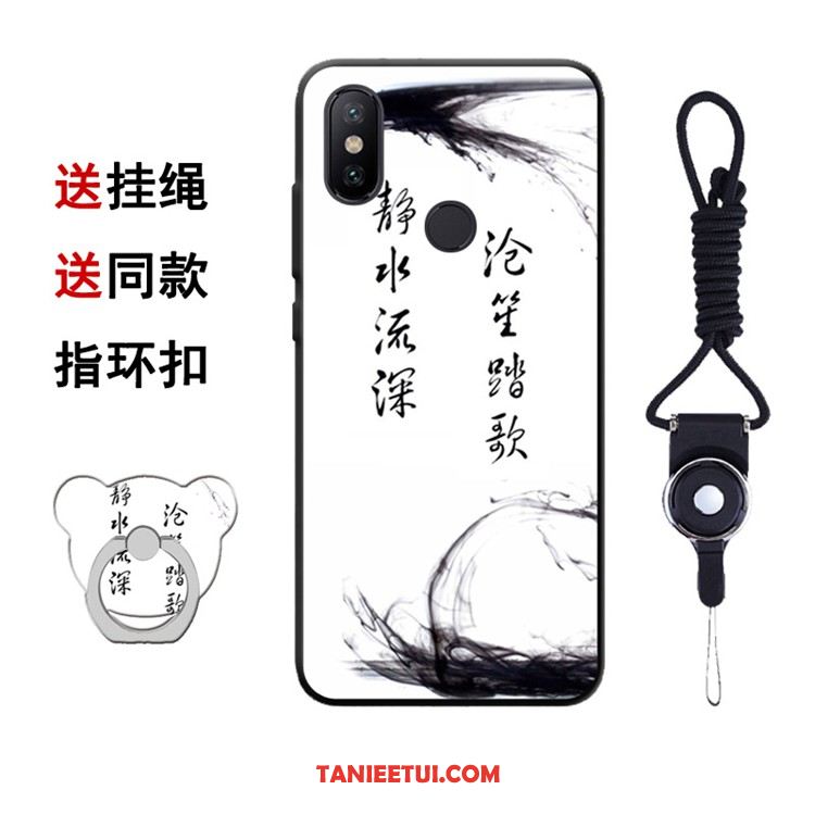 Etui Xiaomi Mi A2 Wiszące Ozdoby Mały Telefon Komórkowy, Futerał Xiaomi Mi A2 Ochraniacz Miękki Zakochani Beige