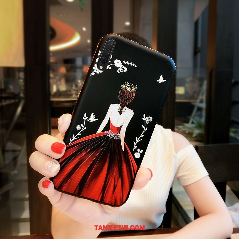 Etui Xiaomi Mi A3 Czerwony Miękki Moda, Pokrowce Xiaomi Mi A3 Z Kryształkami Ochraniacz Anti-fall Beige