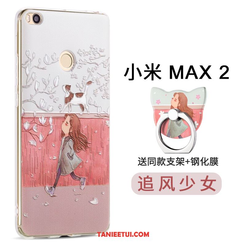 Etui Xiaomi Mi Max 2 Kreatywne Silikonowe Miękki, Futerał Xiaomi Mi Max 2 Telefon Komórkowy Osobowość Zielony Beige
