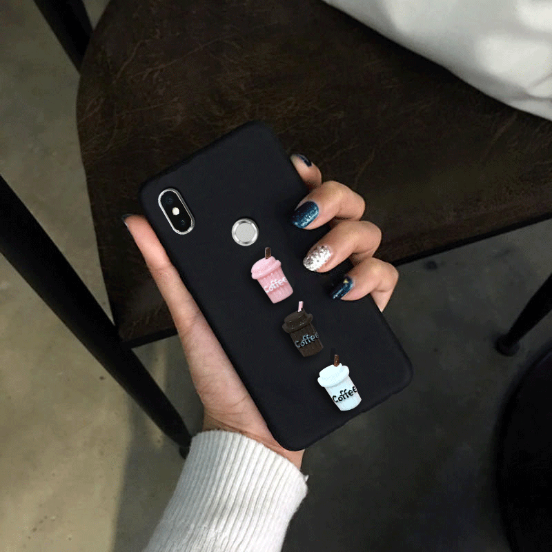 Etui Xiaomi Mi Max 3 All Inclusive Kreatywne Silikonowe, Futerał Xiaomi Mi Max 3 Modna Marka Czarny Telefon Komórkowy Beige