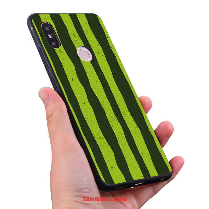 Etui Xiaomi Mi Max 3 Truskawka Zielony Silikonowe, Obudowa Xiaomi Mi Max 3 Arbuz Owoce Ochraniacz Beige