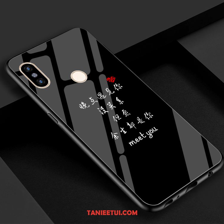 Etui Xiaomi Mi Max 3 Zakochani Telefon Komórkowy Mały, Pokrowce Xiaomi Mi Max 3 Czerwony Lustro Szkło Beige