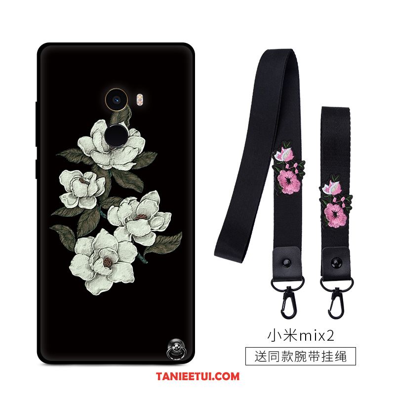 Etui Xiaomi Mi Mix 2 Kwiaty Silikonowe Telefon Komórkowy, Pokrowce Xiaomi Mi Mix 2 Miękki Ochraniacz Żółty Beige