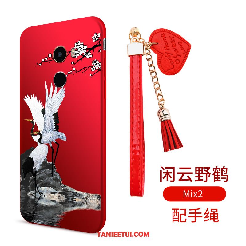 Etui Xiaomi Mi Mix 2 Telefon Komórkowy Ptak Ochraniacz, Obudowa Xiaomi Mi Mix 2 Miękki Anti-fall Kwiaty Beige