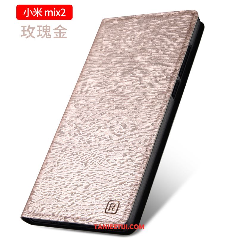 Etui Xiaomi Mi Mix 2 Złoto Nubuku Cienkie, Futerał Xiaomi Mi Mix 2 Tendencja Ochraniacz All Inclusive Beige