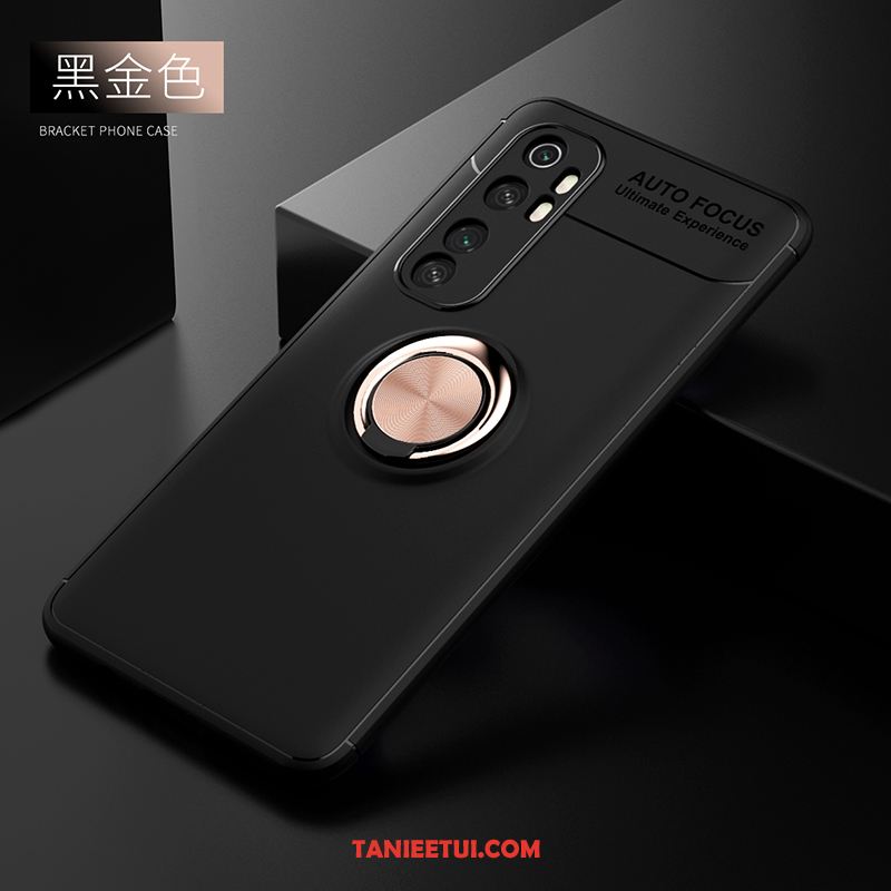 Etui Xiaomi Mi Note 10 Lite Anti-fall Wspornik Nubuku, Futerał Xiaomi Mi Note 10 Lite Młodzież Czarny Silikonowe Beige