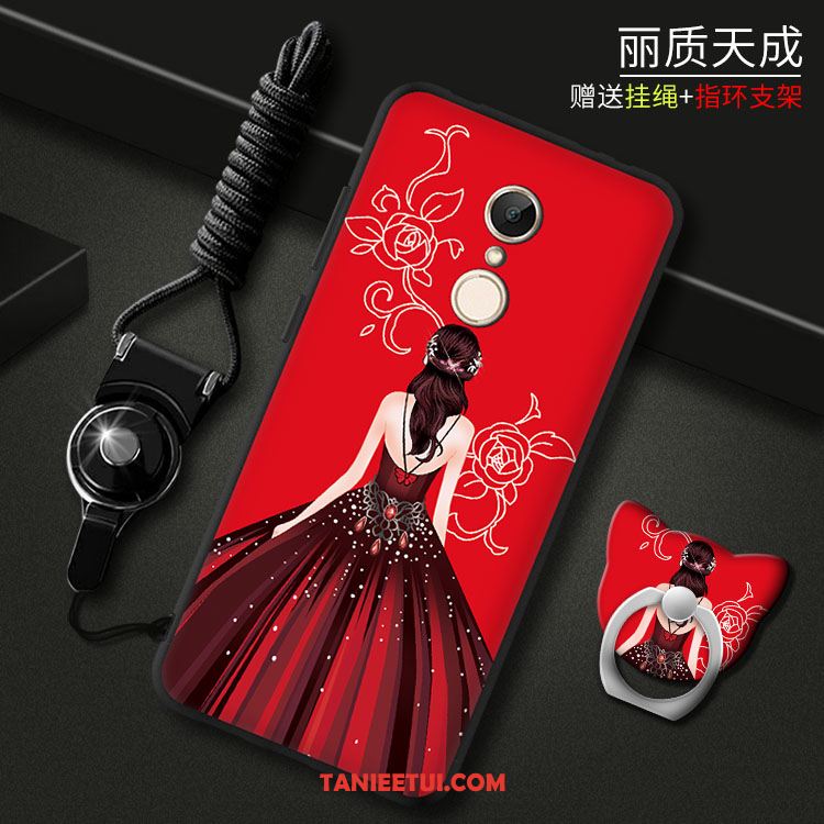 Etui Xiaomi Redmi 5 Kreatywne Pu Mały, Obudowa Xiaomi Redmi 5 Czerwony Zielony Telefon Komórkowy Beige