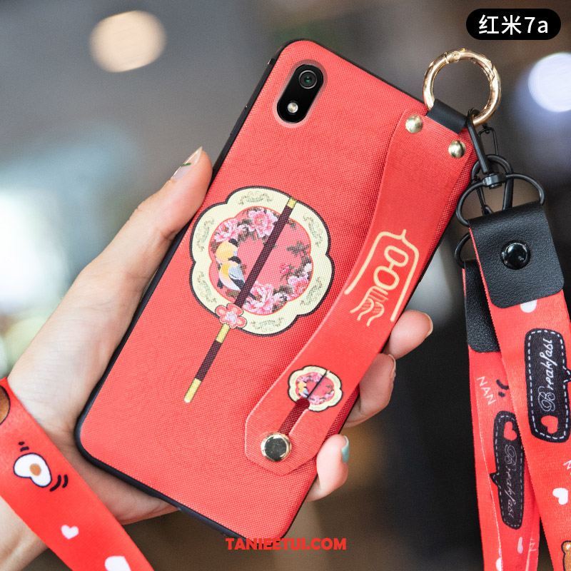 Etui Xiaomi Redmi 7a Czerwony Kreatywne Anti-fall, Pokrowce Xiaomi Redmi 7a Niebieski Telefon Komórkowy Vintage Beige