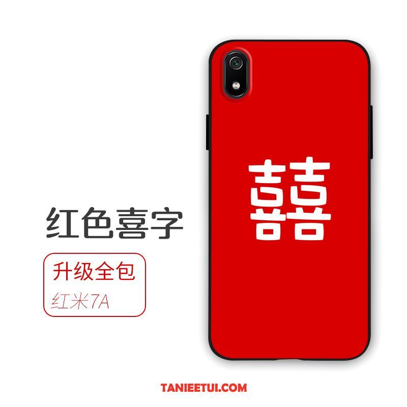 Etui Xiaomi Redmi 7a Czerwony Telefon Komórkowy Miękki, Pokrowce Xiaomi Redmi 7a Zakochani Anti-fall Beige