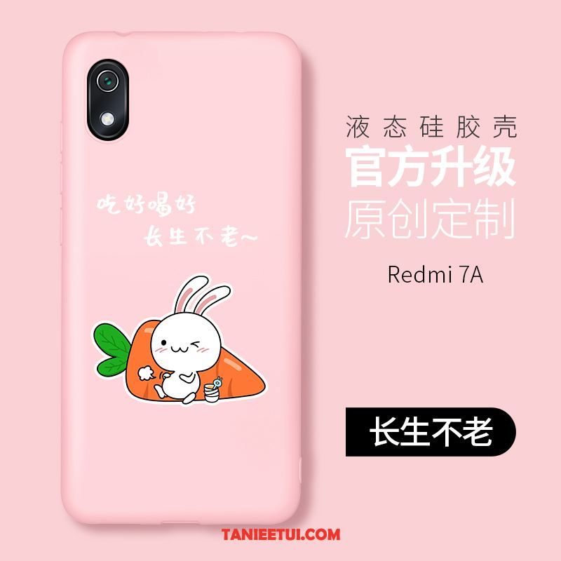 Etui Xiaomi Redmi 7a Mały Miękki Osobowość, Futerał Xiaomi Redmi 7a Anti-fall Różowe Kreatywne Beige