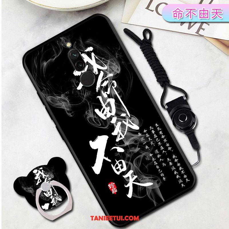 Etui Xiaomi Redmi 8 Kreskówka Szkło Hartowane Telefon Komórkowy, Pokrowce Xiaomi Redmi 8 Czarny Tendencja Miękki Beige