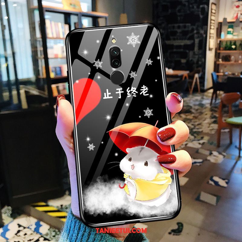 Etui Xiaomi Redmi 8 Rat Zakochani Telefon Komórkowy, Obudowa Xiaomi Redmi 8 Czerwony Netto Anti-fall Kreskówka Beige